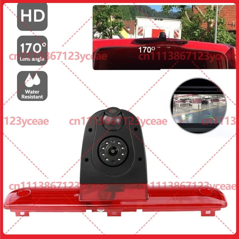 For Fiat Ducato Boxer Citroen Jumper High Brake Light Dual Lens Night Vision Backup Camera
