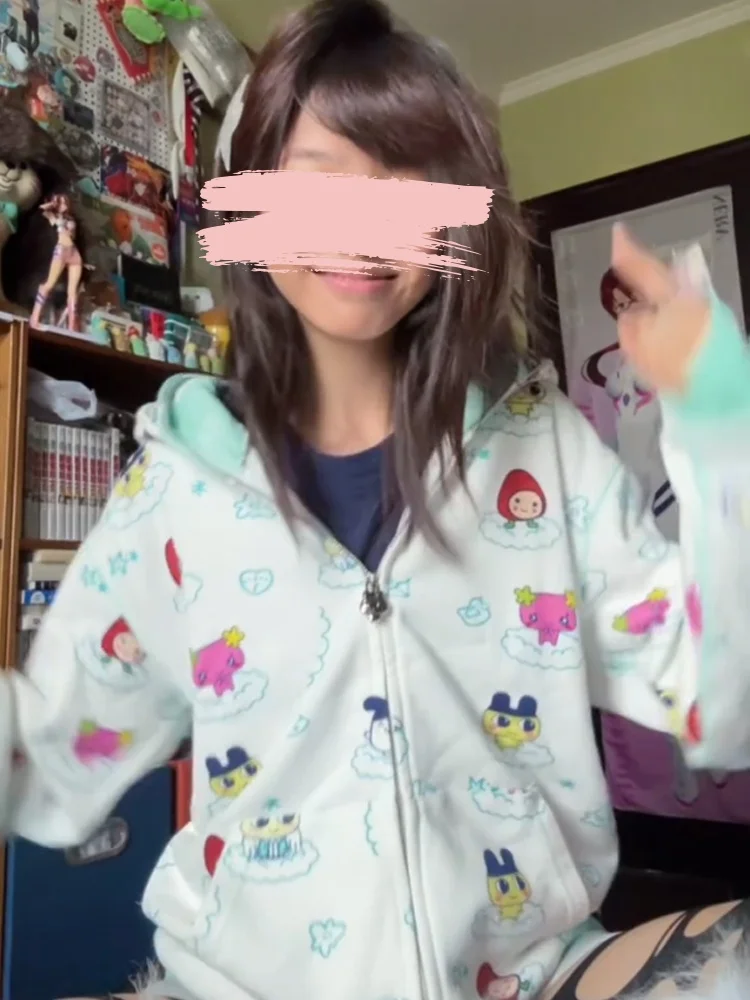 Sweat à capuche avec oreilles d'ours de dessin animé pour femme, Cardigan ouvert avec fermeture éclair, Double capuchon, couleur Jaet, coréen, printemps-automne