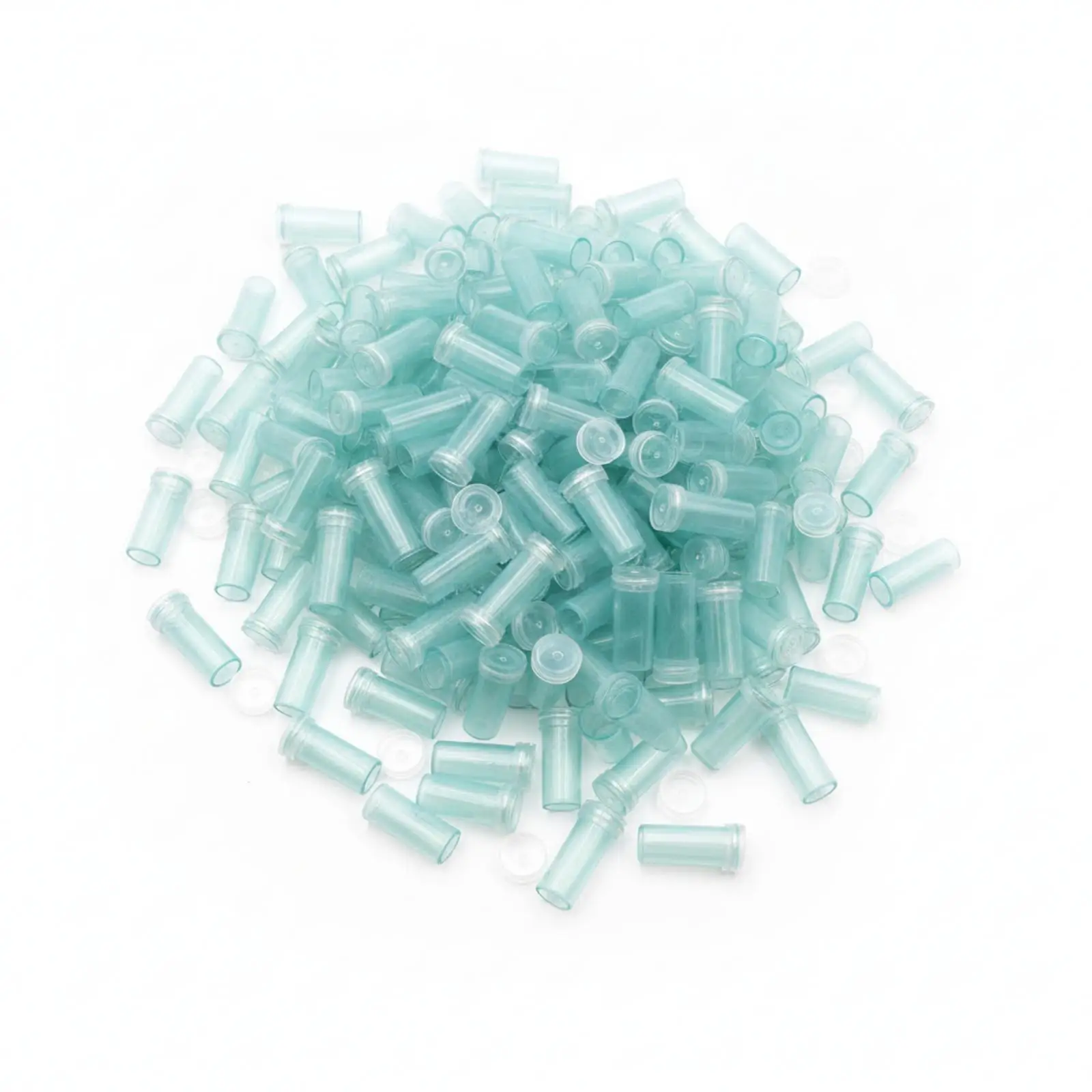 200 Pieces Floral Water-Retaining Tube with Cap Freshness-Preserving Floral & Stalk Water Vial Translucent Green Trimmed Flower