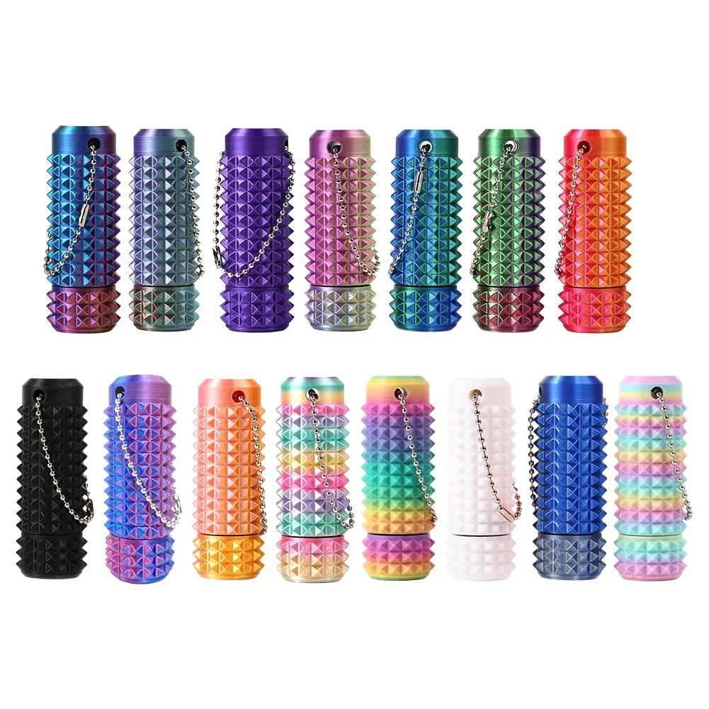 3D Printed Mini Grippie Spikes Hard Massage Keychain Roller Spiky Grippie Stim Keyring Novelty Stress Relief Key Pendant