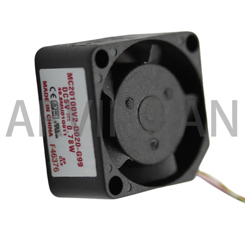 MC20100V2-D020-G99 DC 5V 0.78W 20x20x10mm 3-Wire Server Cooling Fan