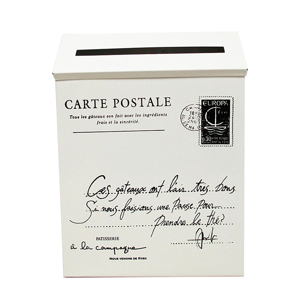 

Retro Tin Mailbox Photo Prop Farmhouse Wall Household Cute Boxes for inside Ornament