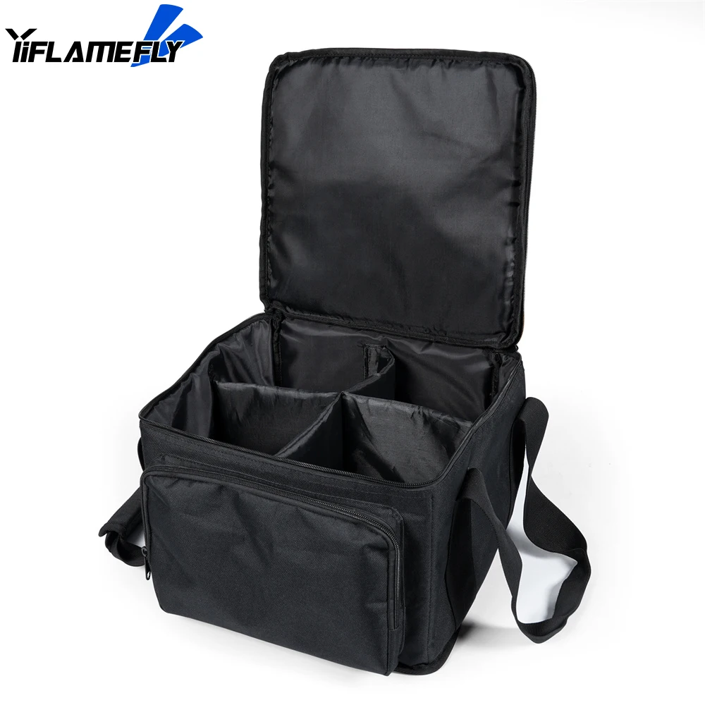 Yiflamefly Par Spotlight Bag Padded Storage Bag For 20*14.5*14.5CM Par Light 4 Pcs Par Lights Bag With Partition Black