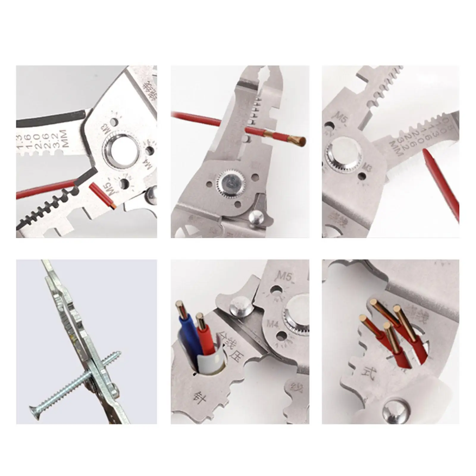 Multifunctional Wire Strippers Portable Wire Cutter Strippers for Winding