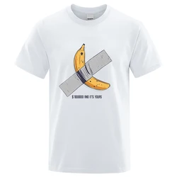 banana $100000 And It's Yours Print Men New T-shirts Casual Breathable Tops Oversized Cotton Tshirt Male Short Sleeve Tees S-XXL