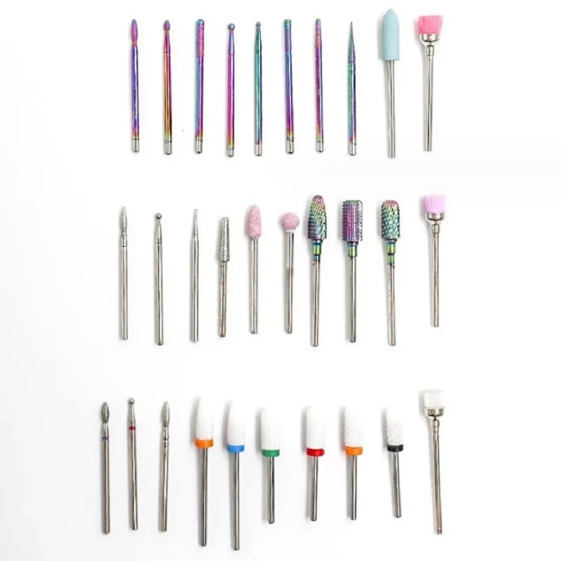

Tungsten steel Ceramic Nail Polish Head set 30 head brush to remove dead skin polishing tools