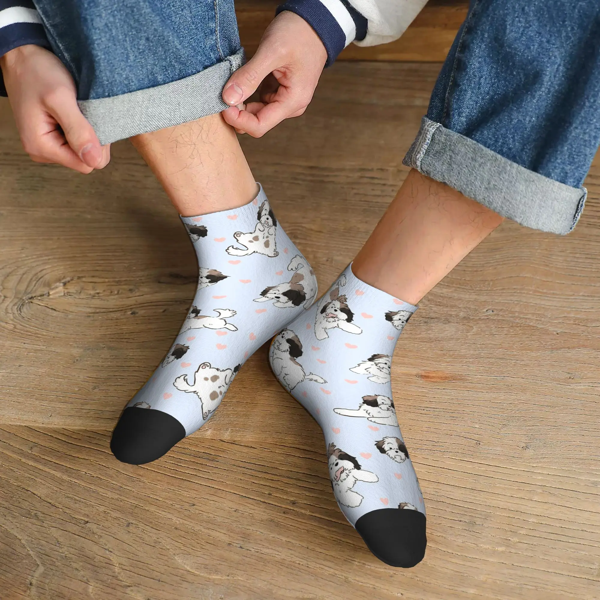 

All Seasons Shih Tzu Dog Socks Harajuku Super Soft Crew Socks Fashion Stockings for Men Women Gifts
