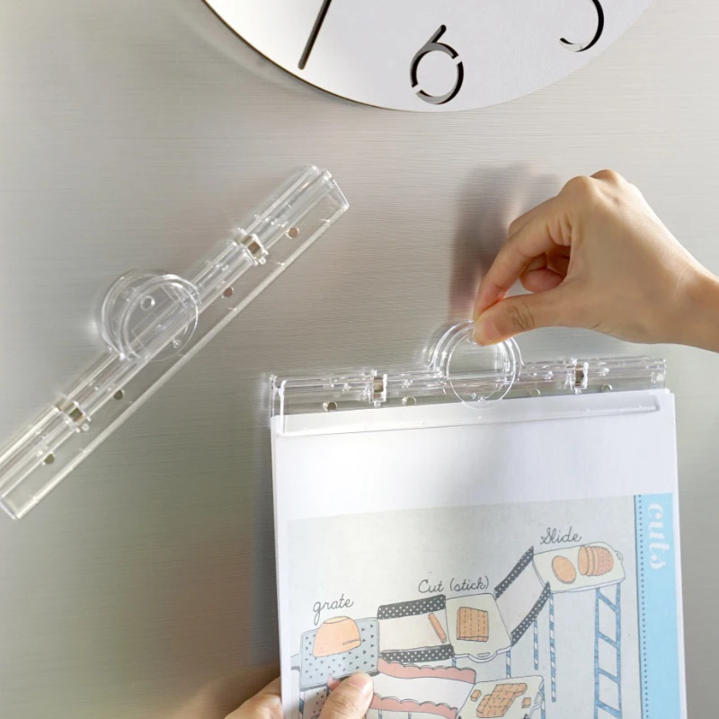 Clipe de pasta transparente magnético forte multifuncional suporte de página de índice magnético artigos de papelaria material de escritório pasta de arquivo a4/a3