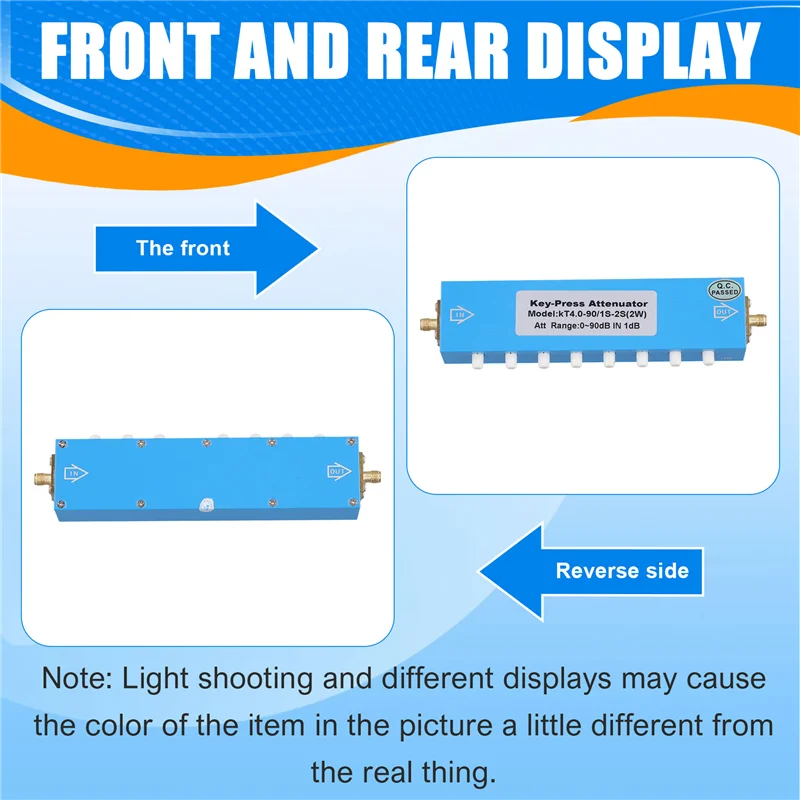 ABGI-External Thread Inner Hole RF Signal Attenuator SMA/N Adjustable 0-90Db 2W DC-4G For Network Communication
