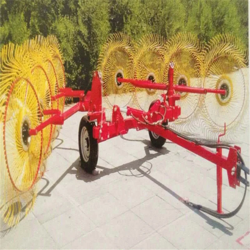 Finger Disc Grass Rake Turner Breeding Forage Rake Automatic Pile Picker