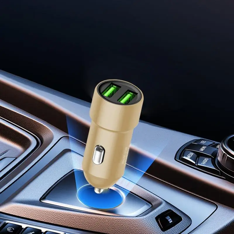 3.4A Fast Charging Car Charger Adapter Metal Car Charger Fast Charging Adapter for Car Safe Auto Charger Car Accessories