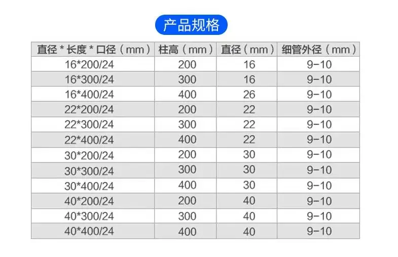 1pcs   24# glass sand core chromatography column with standard mouth and PTFE piston 16 22 30 40*200 300 400mm