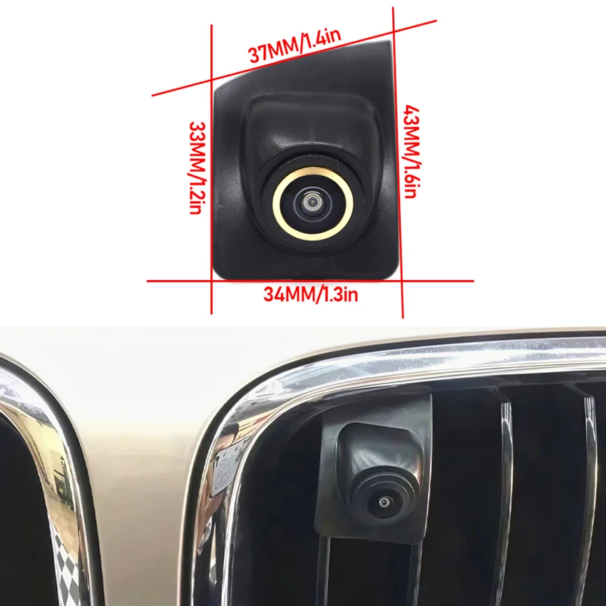 CCD Car Front View Parking Camera Logo Mark Camera For BMW X1 E84 2013 2014 FULL HD Night Vision Waterproof Car Front camera - Image 3