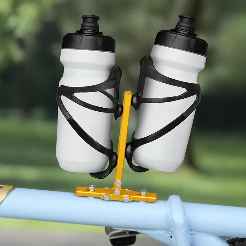 Adjustable Bicycle Bottle Cage Adapter Aluminum Alloy Single Dual Water Bottle Mount Extension Bracket for MTB Road Bike