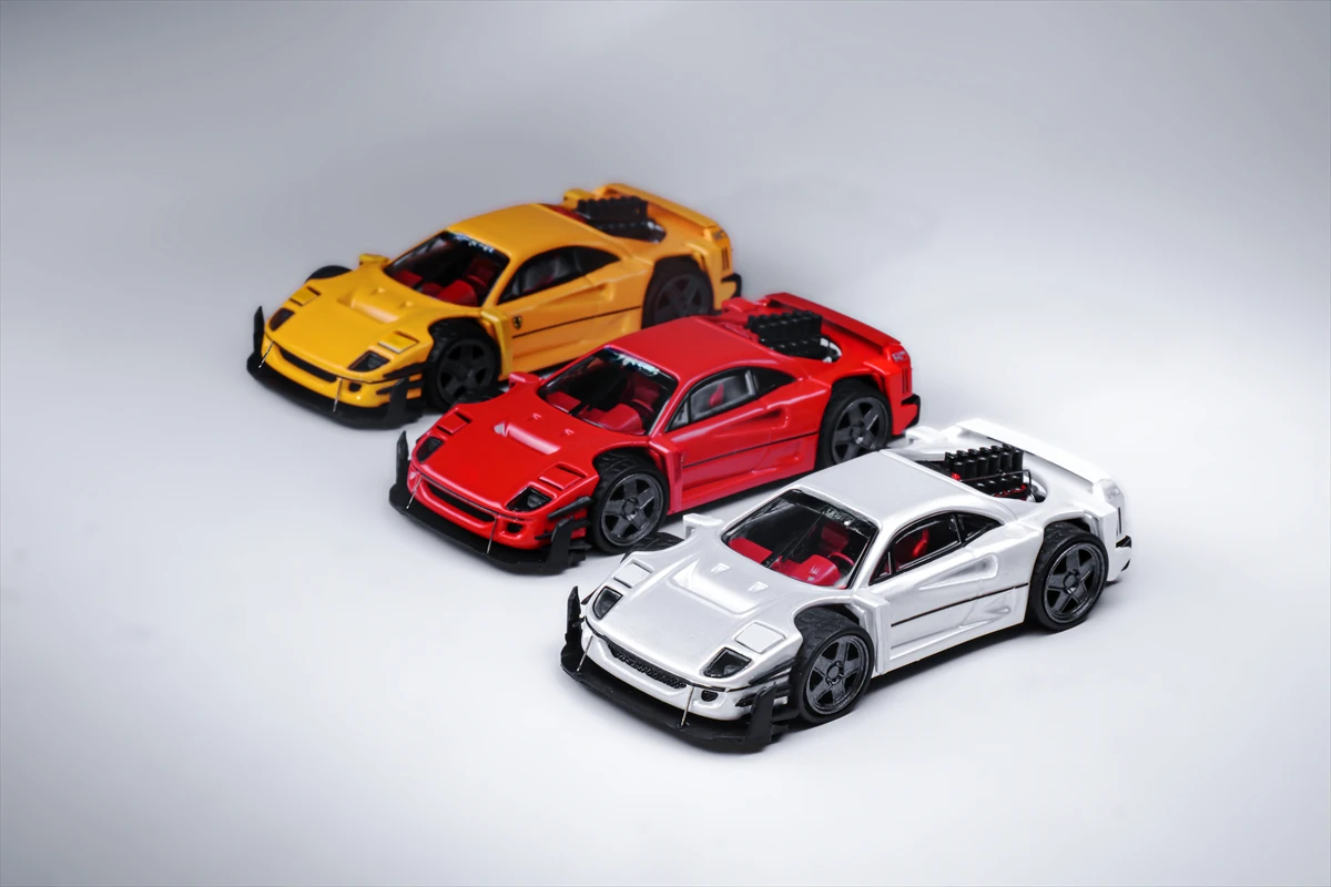 Autobots Models 1:64 F40 Yasid Red White Yellow Diecast Model Car