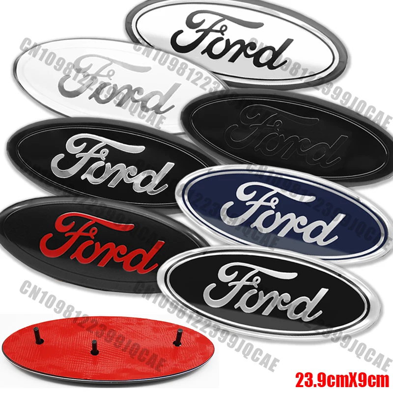 

ABS 22.3cm Car Front Head Hood Bonnet Logo Rear Trunk Badge Emblem Replacement Accessories For Ford Focus Mondeo Mustang Fiesta