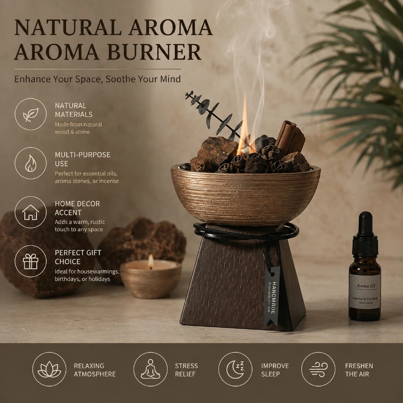 Home Fragrance Aroma Set - Difusor de Aroma sin Llama, Piedras
