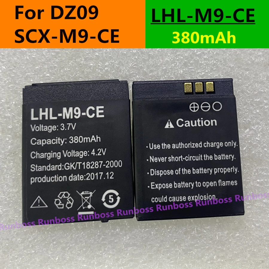 

2Pcs 3.7V LHL-M9-CE 380mAh Watch Battery For Jet Phone SP1 DZ09 SCX-M9-CE W8 A1 QW09 KSW-S6 RYX-NX9 LQ-S1 LQS1 Children's Phone