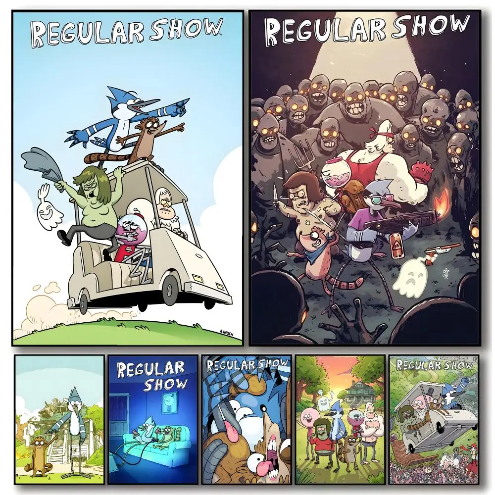 Animation Comedy Regular Show Poster Aesthetic Dorm & Bedroom Wall Art Decor