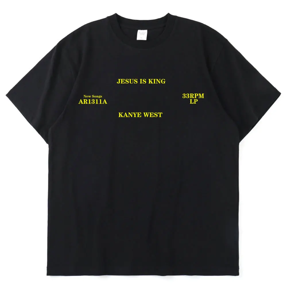 Kanye West T-Shirt Jesus Is King Bedrucktes T-Shirt für Männer und Frauen Baumwolle Locker Lässig Kurzarm T-Shirt Herren T-Shirt Herrenbekleidung – Detail 6