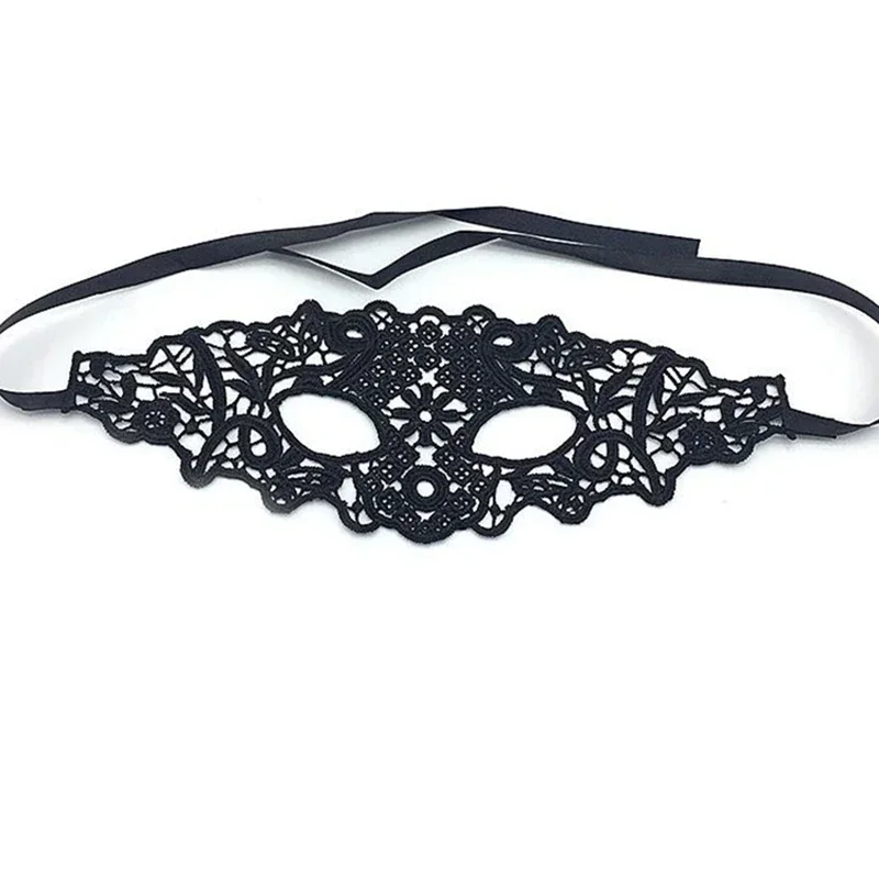 1/3 pezzi-colore nero donne sexy maschera in maschera di pizzo per carnevale Halloween mezza faccia maschere cosplay forniture per feste animali festivi