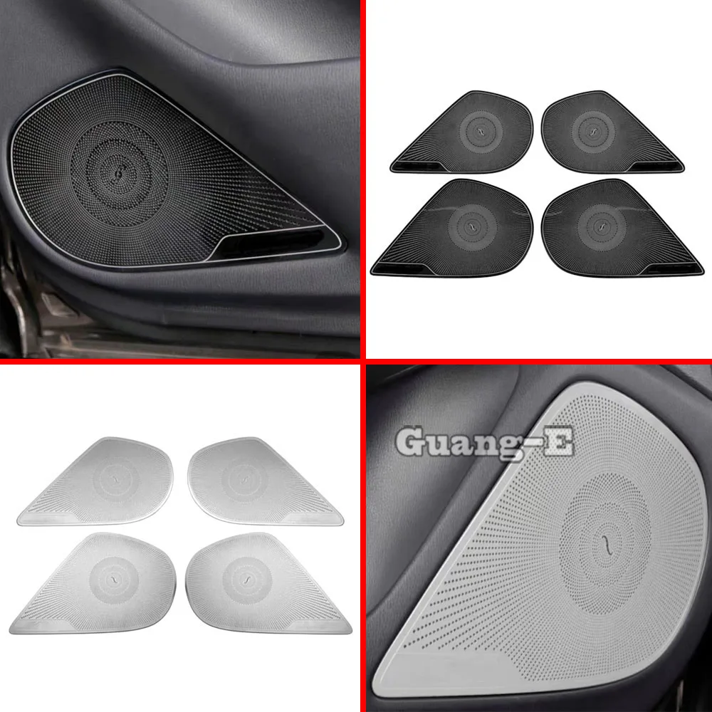 Steel Car Door Audio Speaker Horn Cover Decoration Trim Auto Interior Accessories For Mazda 6 Mazda6 Atenza 2020 2021 2022 2023