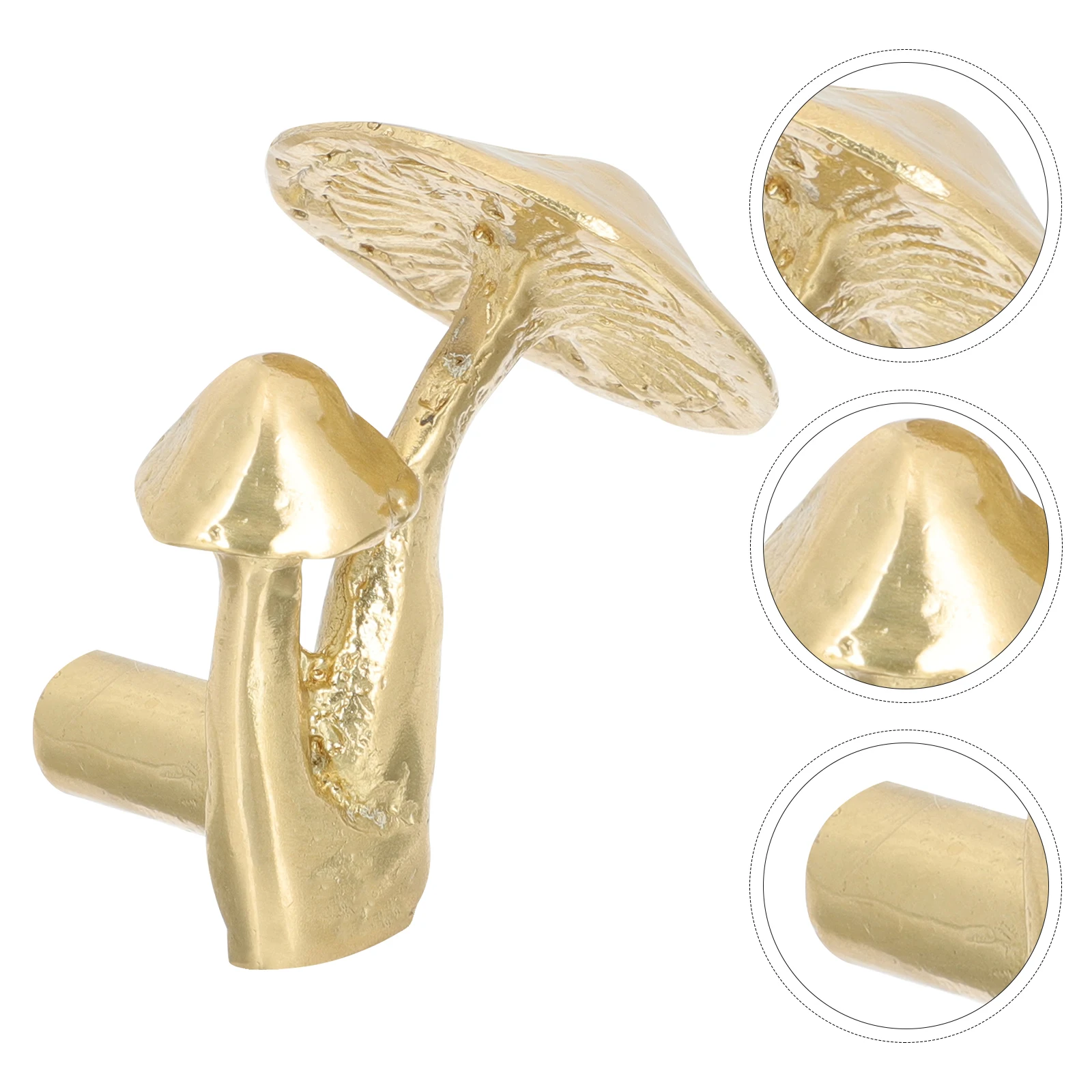 

Brass Drawer Pulls Handle Vintage Mushroom Cabinet Knob Household Furniture Wardrobe Cupboard Bookcase Decorative