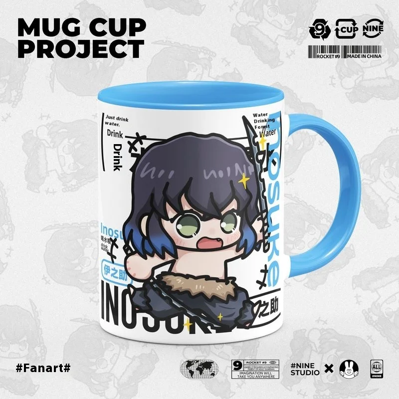 شيطان القاتل بليد كامادو تانجيرو كامادو Nezuko Kochou Shinobu Hashibira Inosuke Rengoku Kyojurou كوب ماء سيراميك لطيف الهدايا