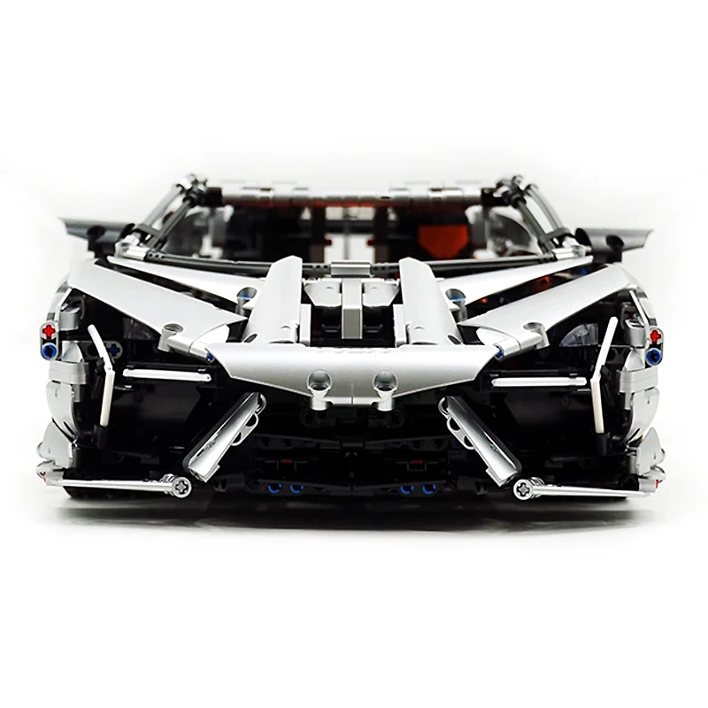 

Metallic MOYU 88027 MOC High-Tech Super Sport Car Building Block Silver Racing Vehicle Brick Assembly DIY Toy Christmas Gift Kid