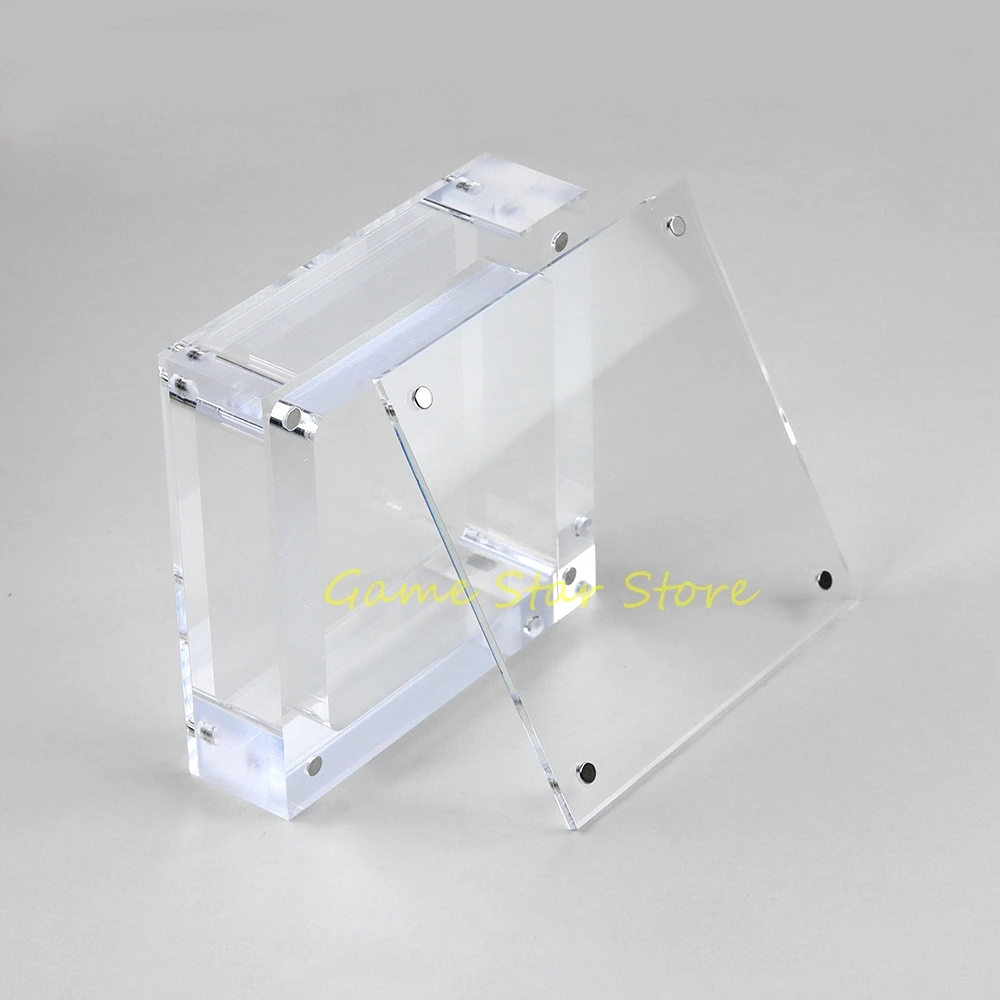 1pc Transparent Acrylic Case For Gameboy GB GBA GBC GBM GBP GBA SP Game Console Magnetic Lid Display Case Storage Box