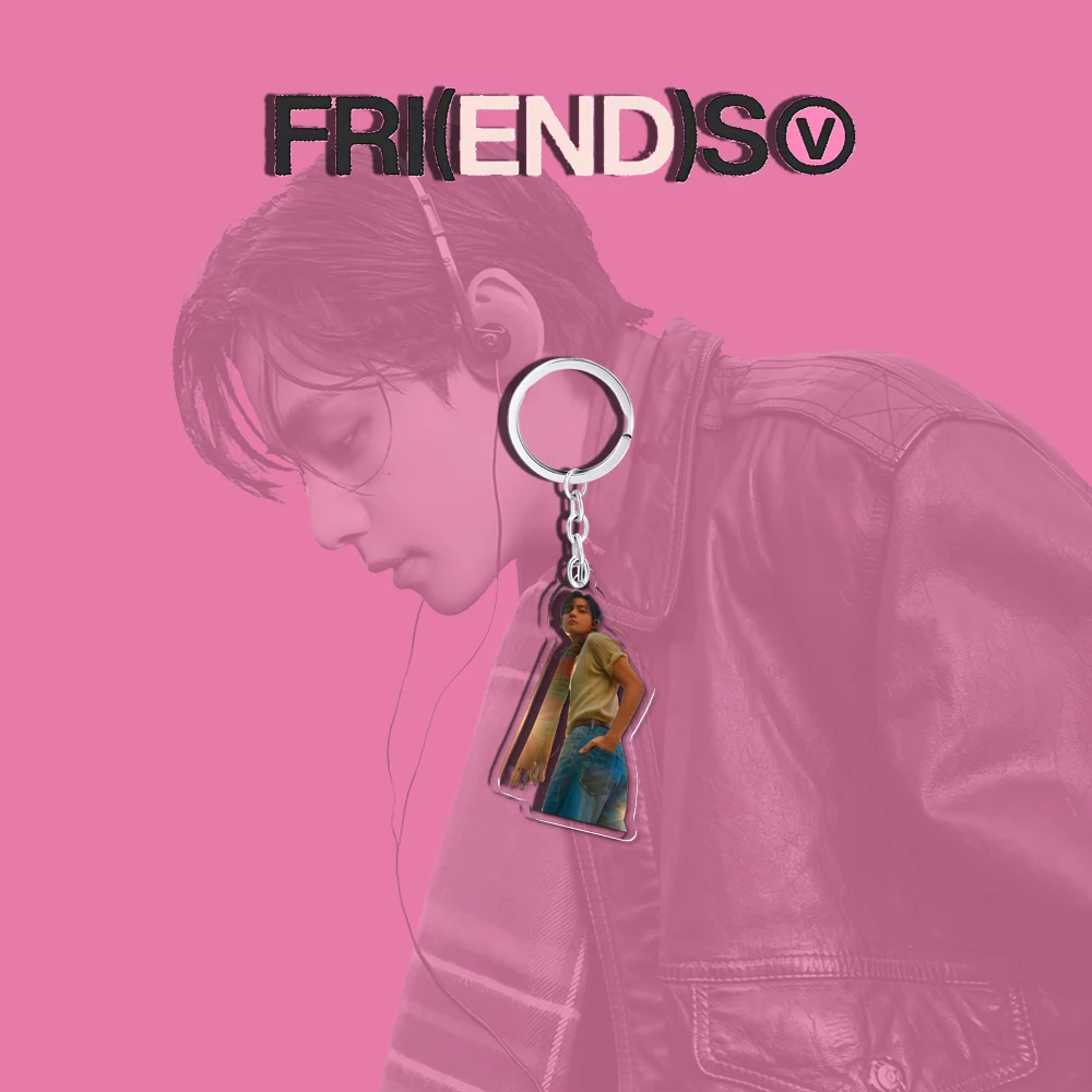 Acrylic Kpop Keychain FRIENDS LAYOVER Album Key Ring Pendent Teakook Accessories Merch