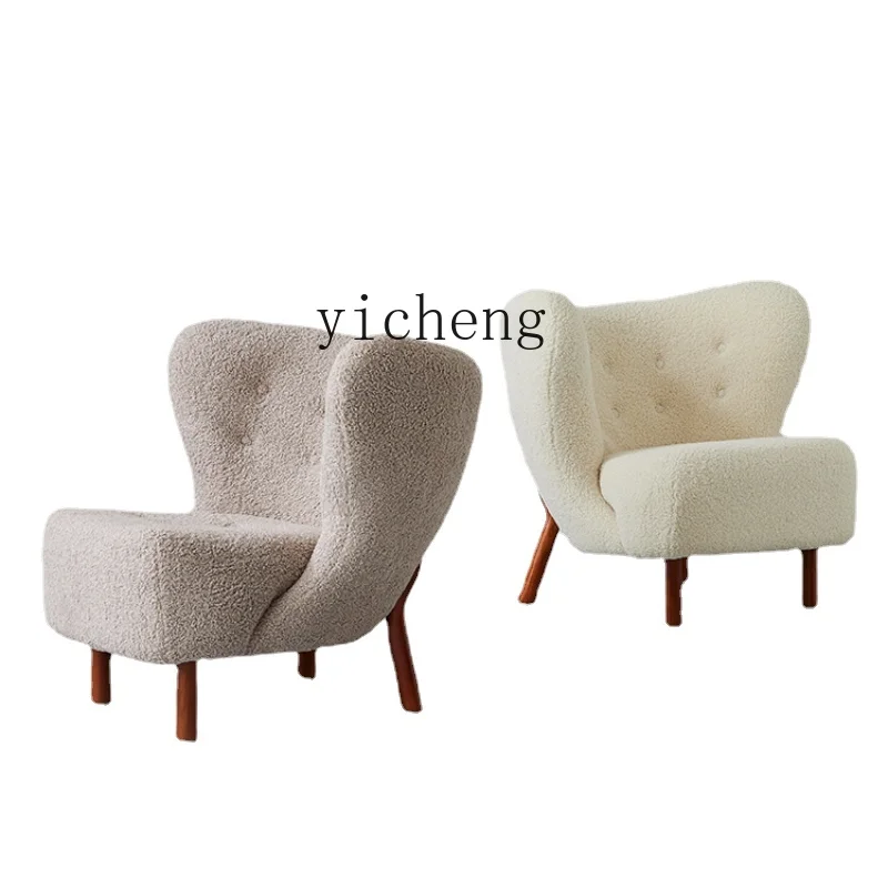 Tqh Cashmere Lamb Chair Leisure Home Living Room Lazy Ins Armchair living room decoration