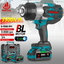 3500N.M Brushless Electric Impact Wrench Cordless 3/4 inch High Torque Electric Wrench High Power Tools For Makita Battery Pin