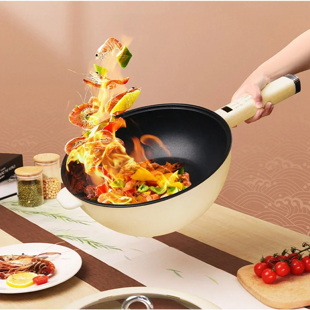 

Electric wok Integrated non-stick wok Household large capacity electric wok Intelligent reservation for cooking Electric hot pot