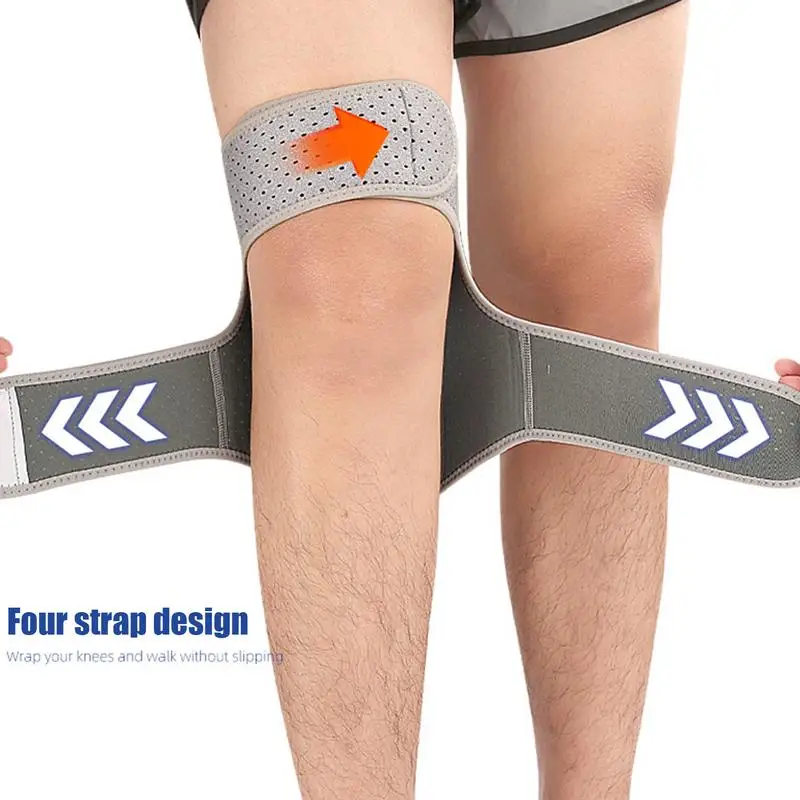 Power Knees Brace Joint Support Adjustable Breathable Spring Loaded Knee Brace Power Lift Spring Knee Stabilizer Pad For Running