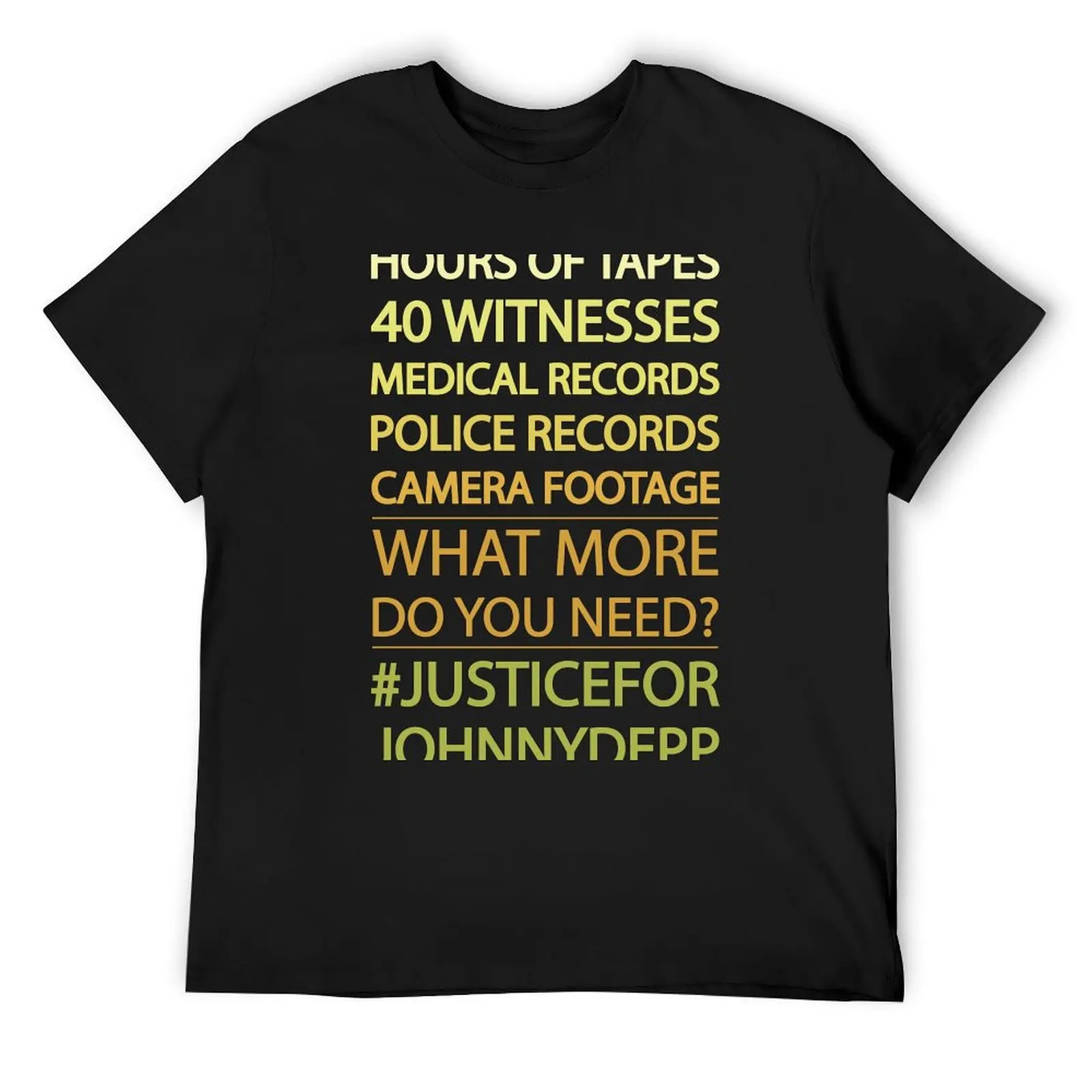 Justice for Johnny Depp T-Shirt summer clothes heavyweights summer top oversizeds shirts men