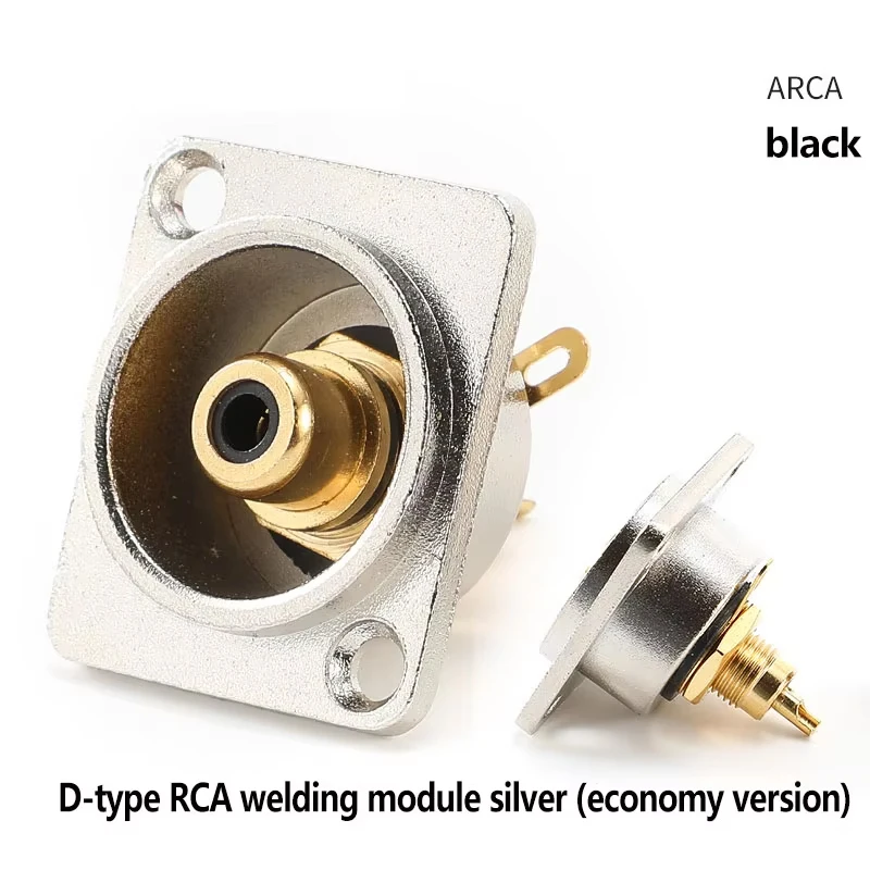 

Type D RCA Solder A367A-B Gold Plated Chassis Mounting 86 Panel Module Soldering Female Socket AV RCA Audio Connection Adapter