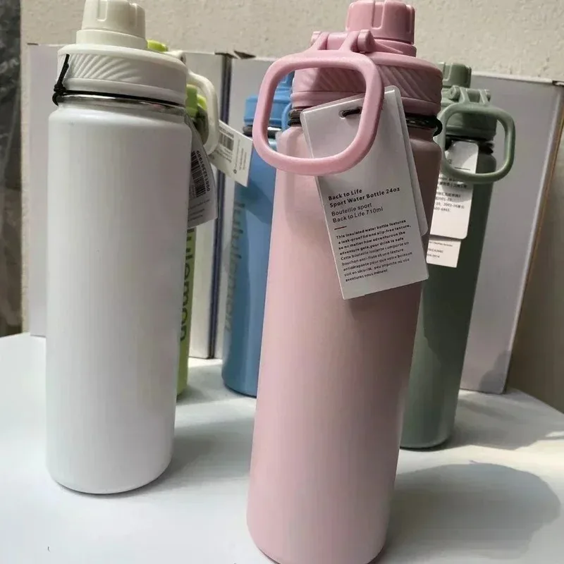 Back to Life Sports Water Bottle 710ml Stainless Steel Pure Titanium Vacuum Portable Leakproof Insulated Water Cup