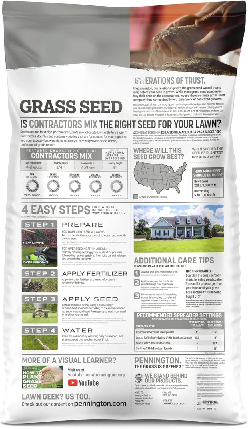 

Contractors Grass Seed Mix Northern Mix 40 lb