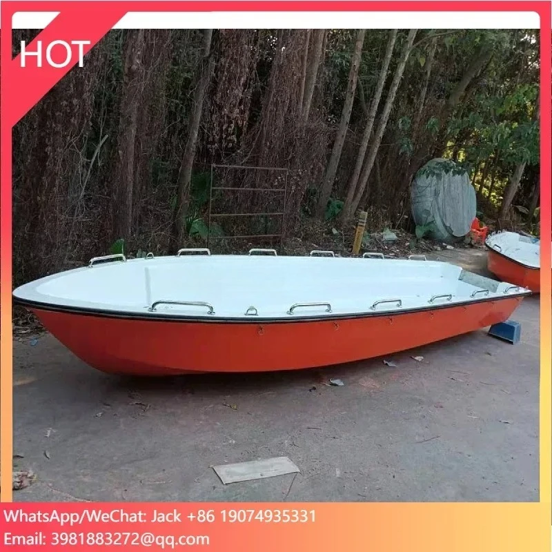 5.2m Red Fiberglass Assault boat M-003 Factory Price fast rescue boat speed boat
