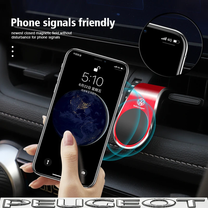Car Magnetic Phone Holder In Phone Stand Clip Mount For VW Golf Tiguan T-Roc Polo Passat ID.4 T-Cross ID.3 Taigo ID.7 Atlas Beet view 2