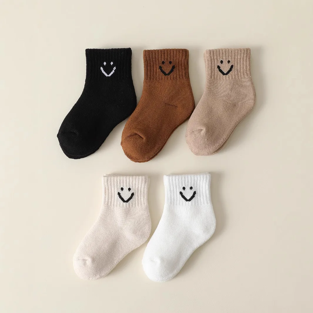 5 Pairs/lot Winter Thick Kids Socks Cute Comfortable Breathable Terry Warm Socks For Boys and Girls