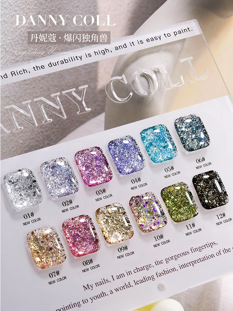 Danny Coll 12 Kleuren Glitter Gel Nagellak Set Gel Polish Set Easy Inweken Off 15 Ml Gel Polish Nail Kit Nagel Salon Beroep