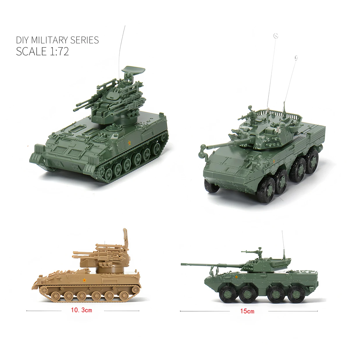 1/72 Military Army Armored Vehicles T90MS T14 T62A Tank Self-Propelled Gun Truck Car Assembly 4D Puzzle Model Education Toys