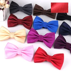 Solid Bowtie Fashion Bow tie For Men Women Bow knot Adult Black Red Bow Ties Cravats Plain Color Groomsmen Bowties Good Gifts