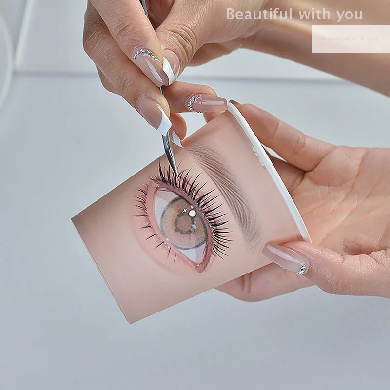 

20Pcs Beauty Eyelash Practice Paper Cup Eyelash Extension Practice Beginner Lashes Training Disposable Paper Cups Multifunction