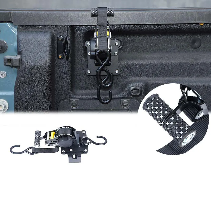 

For Ford Maverick 2022+ carbon steel black car cargo box fixing belt ratchet tightener car modification accessories
