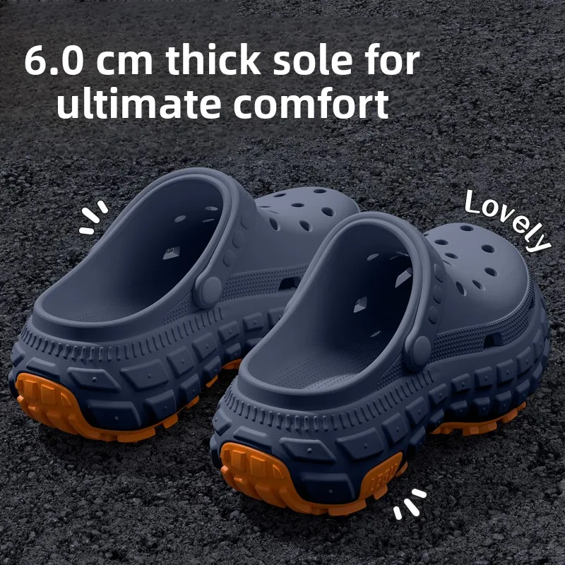 

Men's Thick Bottom Summer Outdoor Wear 2026 Trend Wear-Resistant Anti-Slip Deodorant Driving Two-Way Wear Cool Slippers