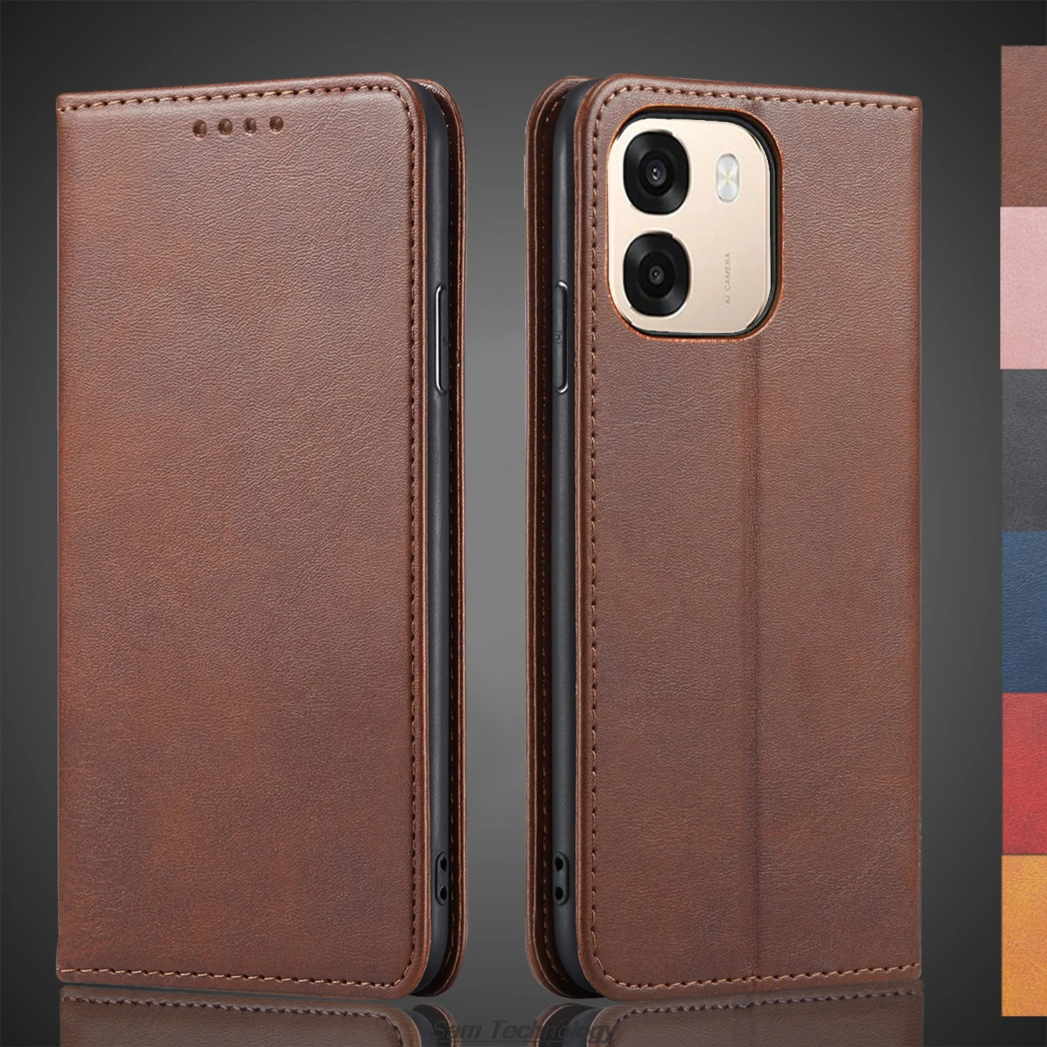 Funda de cuero con atracción magnética para OPPO A6 A6t 4G 5G 6,75 pulgadas, funda con tapa Global Holster, funda tipo billetera para teléfono, Capa Fundas Coque