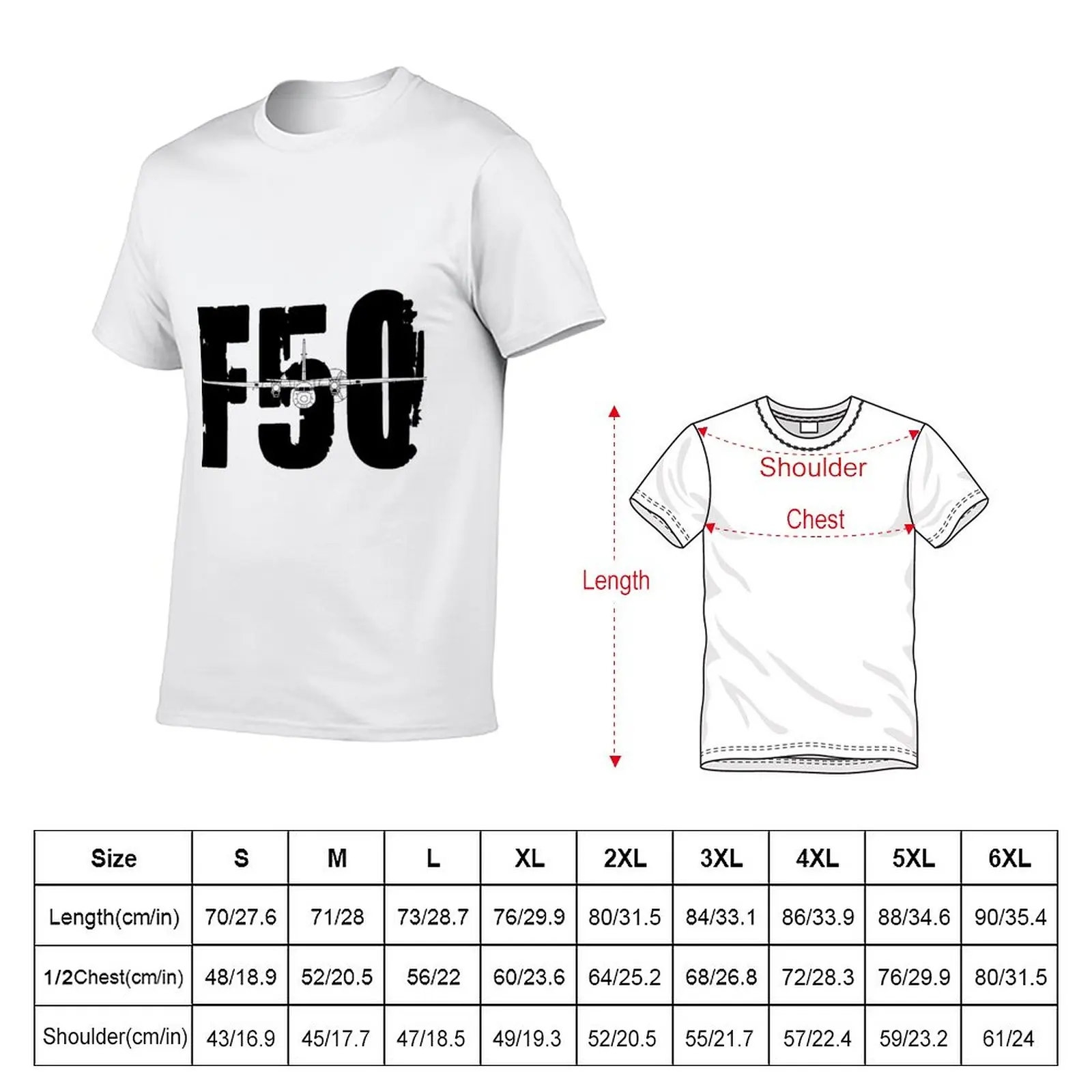 New Fokker 50 T-Shirt summer top Oversized t-shirt cute tops funny t shirt T-shirts for men cotton